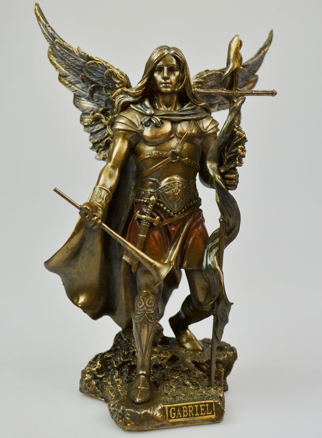 Statue Religieuse de Gabriel Archange en Bronze - 24cm (pic 1)