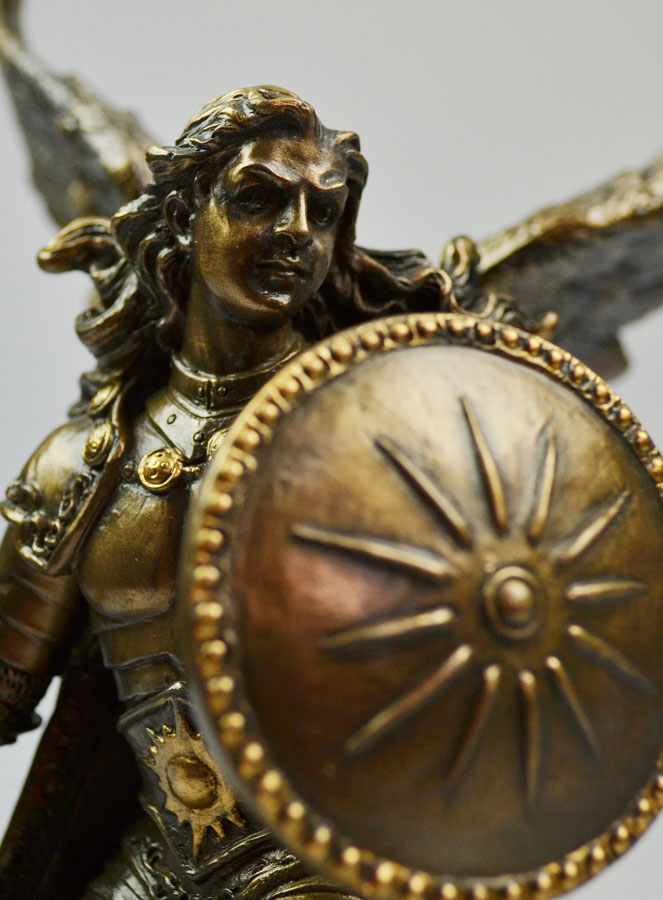 Statue Religieuse de Saint Raphaël Archange en Bronze - 24cm (pic 4)