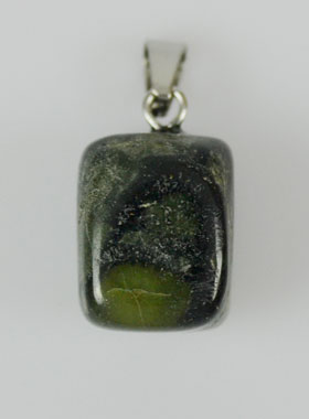 Pendentif en Pierre Naturelle de Jaspe Kambaba - 13mm (pic 1)