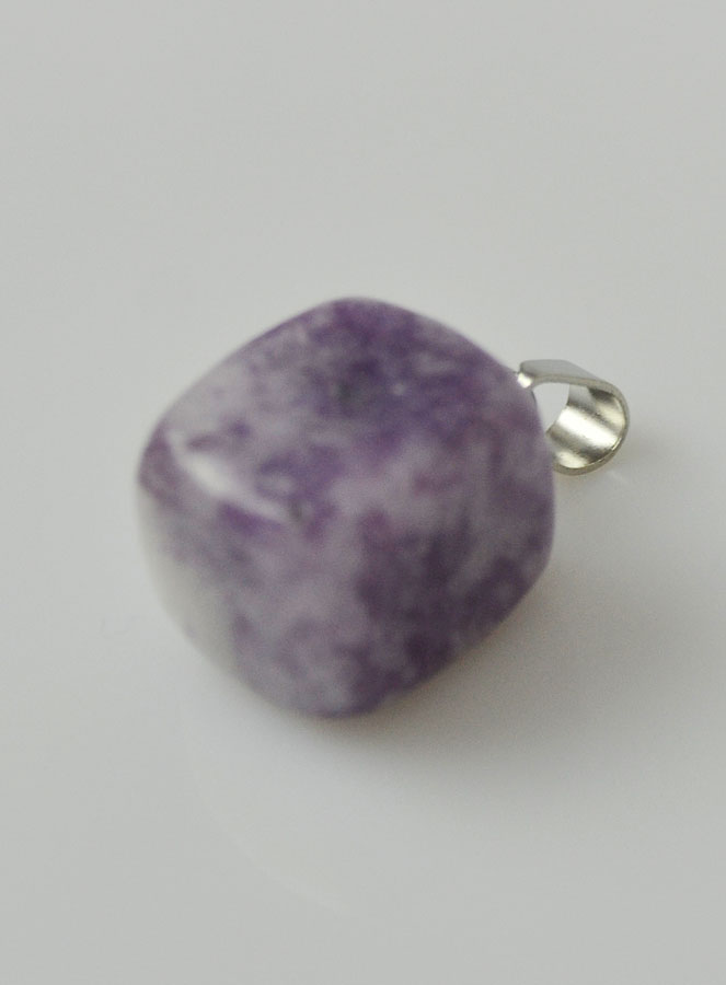 Pendentif en Pierre Naturelle de Lepidolite - 13mm (pic 3)