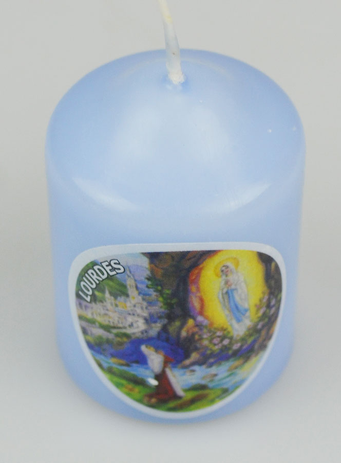 Petit Cierge de Lourdes - Bleu (pic 4)