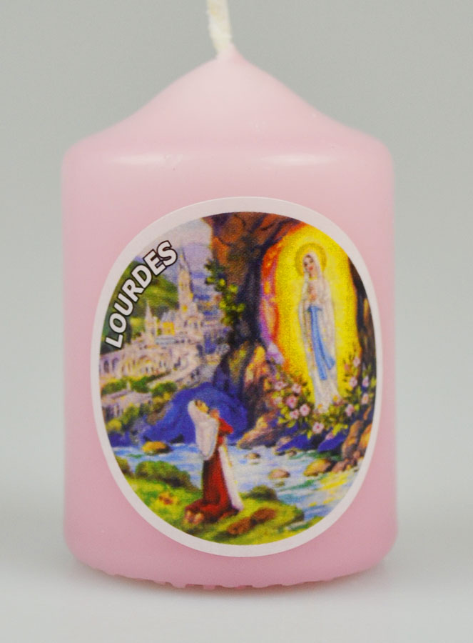 Petit Cierge de Lourdes - Rose (pic 2)