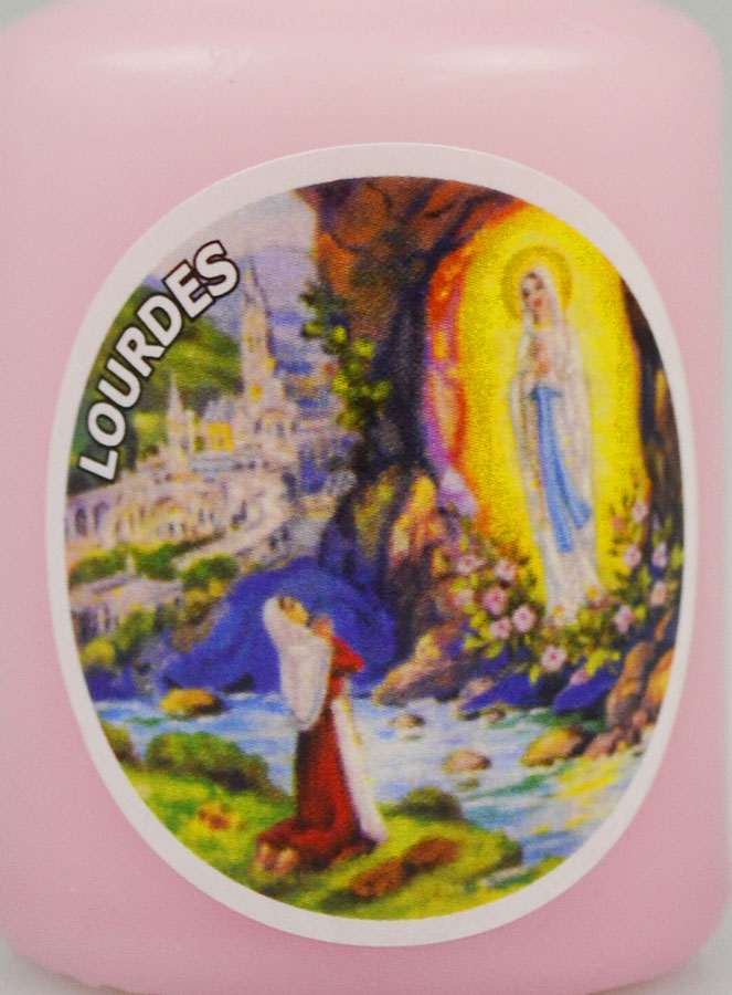 Petit Cierge de Lourdes - Rose (pic 3)