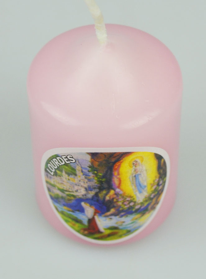 Petit Cierge de Lourdes - Rose (pic 4)