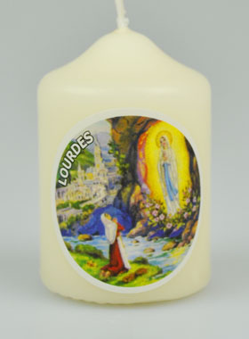 Petit Cierge de Lourdes - Blanc (pic 1)