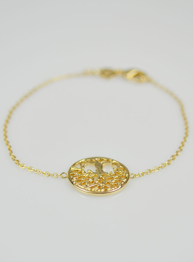 Bracelet Religieux Arbre de Vie en Plaqué Or 18k (pic 3)