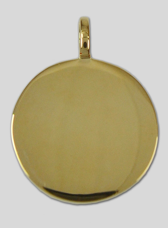 Médaille Arbre de Vie Plaqué Or avec Bord - 17mm (pic 3)