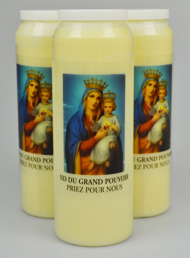 Lot de 3 Bougies de Neuvaine à Notre Dame du Grand Pouvoir (pic 2)