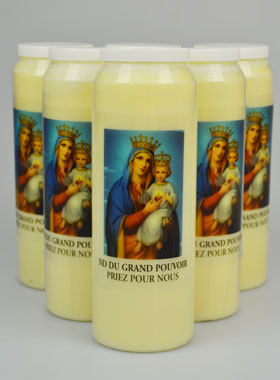 Lot de 6 Bougies de Neuvaine à Notre Dame du Grand Pouvoir (pic 1)