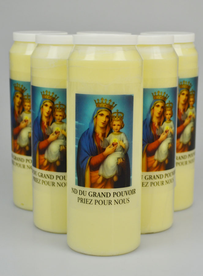 Lot de 6 Bougies de Neuvaine à Notre Dame du Grand Pouvoir (pic 2)
