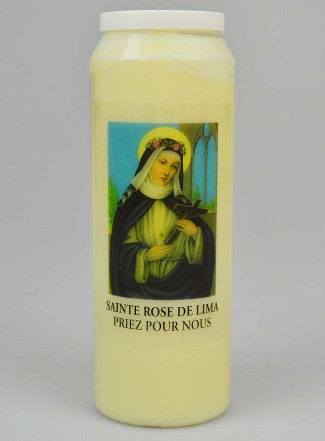 Bougie de Neuvaine Sainte Rose de Lima (pic 2)