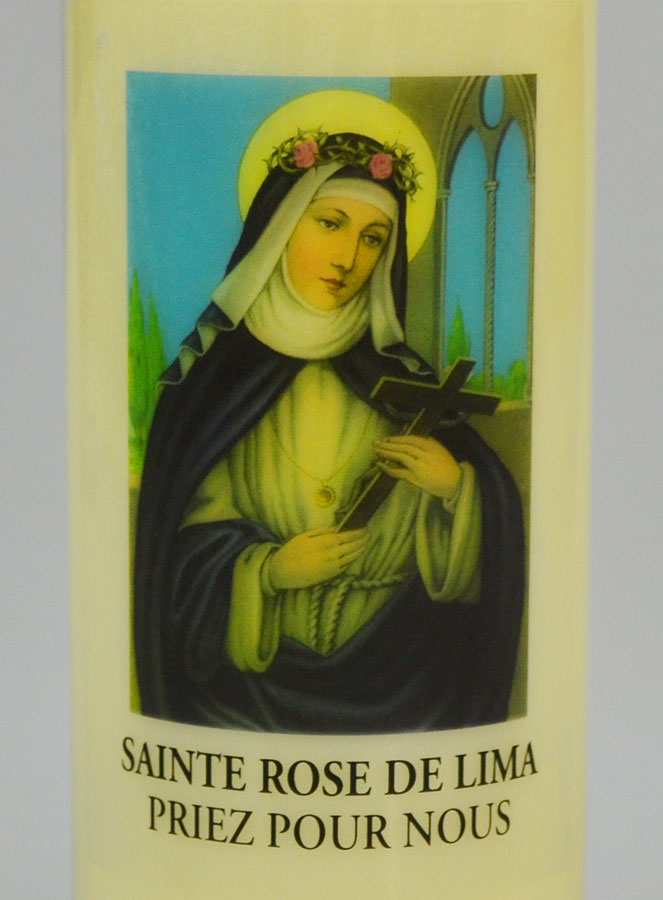 Bougie de Neuvaine Sainte Rose de Lima (pic 3)