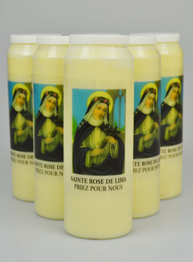 Lot de 6 Bougies de Neuvaine Sainte Rose de Lima (pic 1)