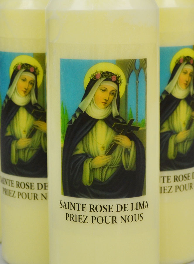 Lot de 6 Bougies de Neuvaine Sainte Rose de Lima (pic 3)