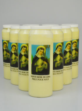 Lot de 10 Bougies de Neuvaine Sainte Rose de Lima (pic 1)