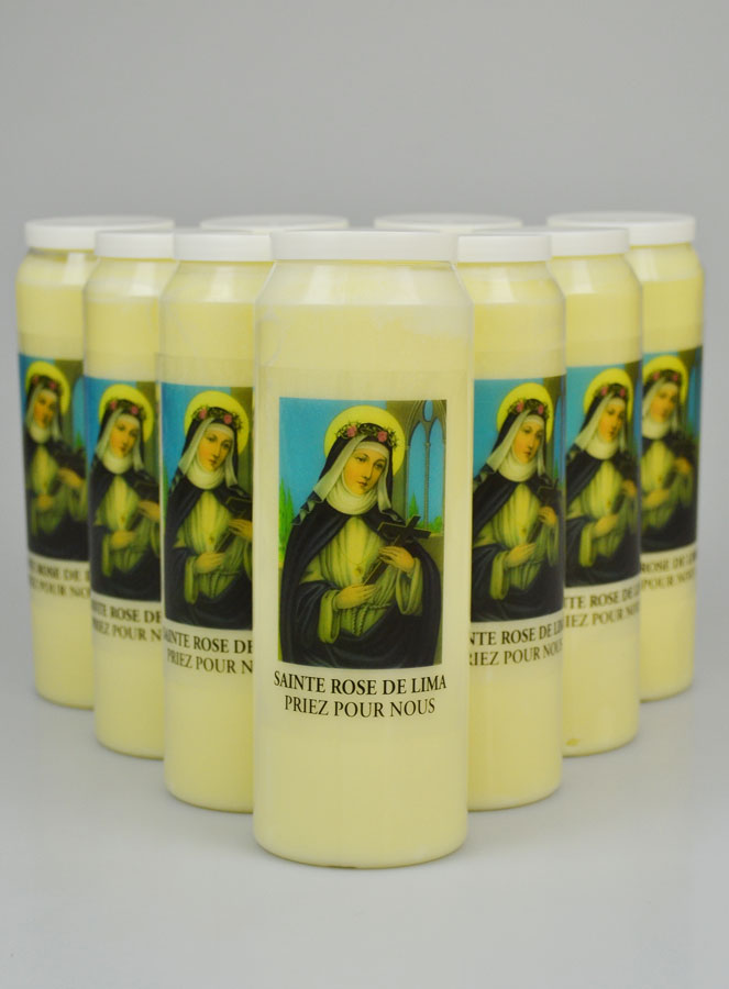 Lot de 10 Bougies de Neuvaine Sainte Rose de Lima (pic 2)