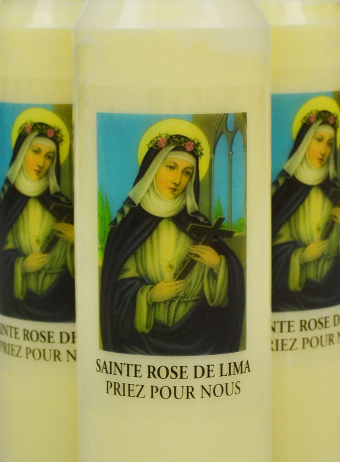 Lot de 10 Bougies de Neuvaine Sainte Rose de Lima (pic 3)