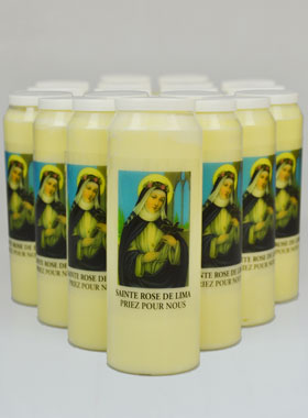 Lot de 20 Bougies de Neuvaine Sainte Rose de Lima (pic 1)