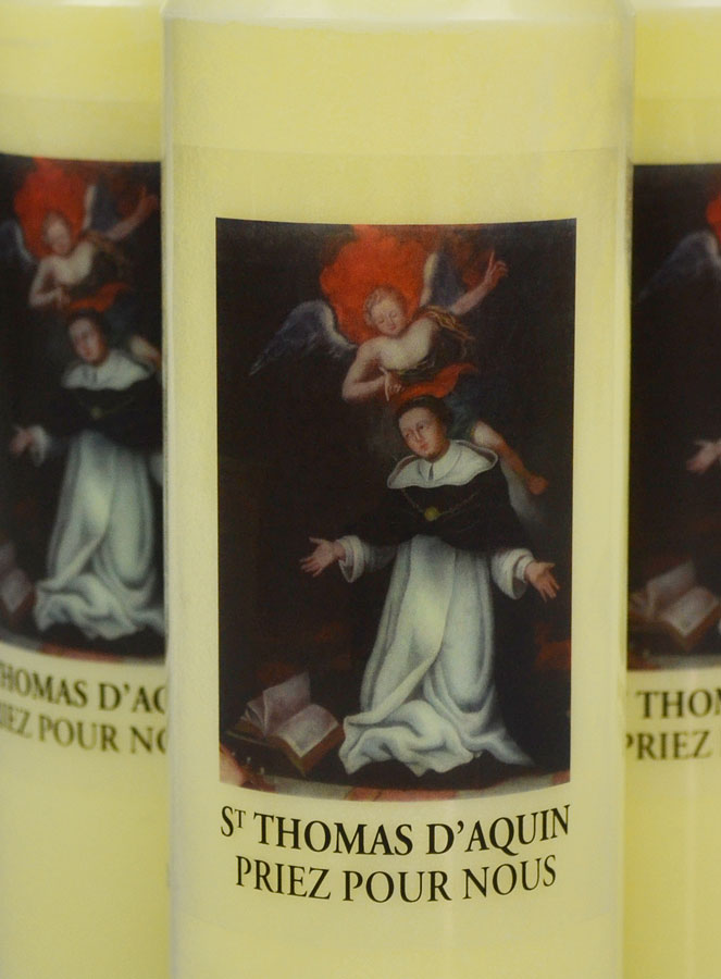 Lot de 3 Bougies de Neuvaine Saint Thomas d'Aquin (pic 3)