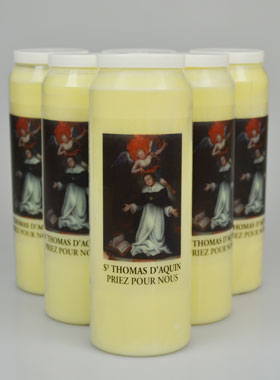 Lot de 6 Bougies de Neuvaine Saint Thomas d'Aquin (pic 1)