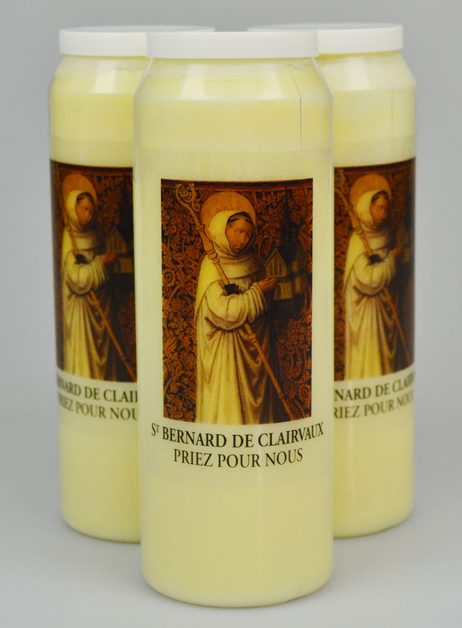 Lot de 3 Bougies de Neuvaine Saint Bernard de Clairvaux (pic 2)