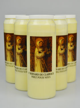 Lot de 6 Bougies de Neuvaine Saint Bernard de Clairvaux (pic 1)