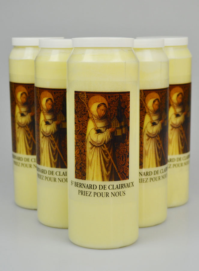 Lot de 6 Bougies de Neuvaine Saint Bernard de Clairvaux (pic 2)
