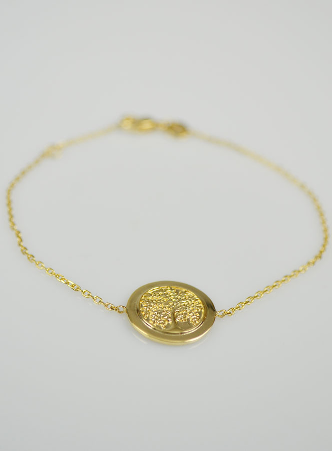 Bracelet Religieux Arbre de Vie en Plaqué Or 18k (pic 4)