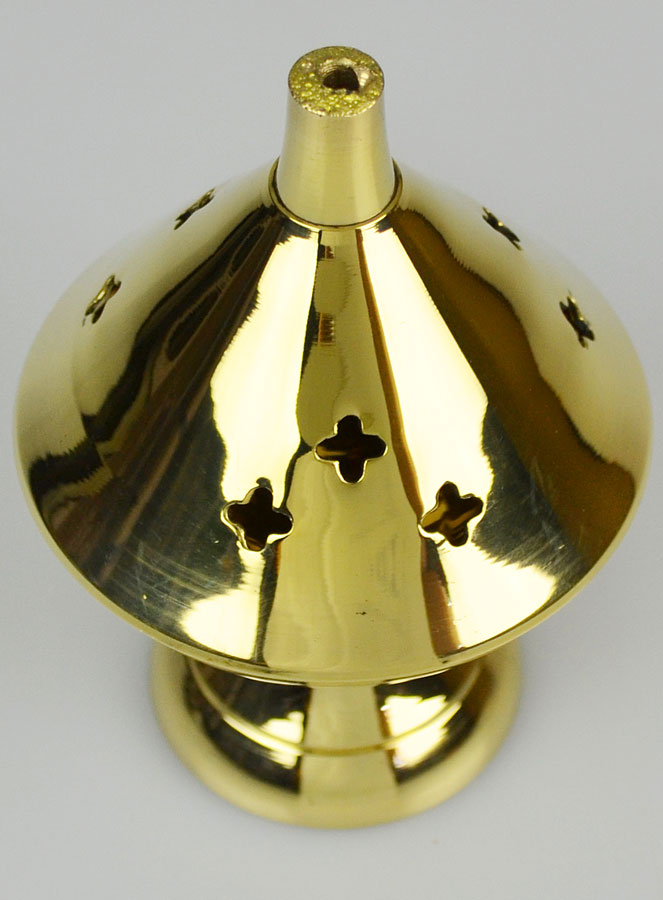 Brûle-Encens en Laiton - 10cm (pic 4)