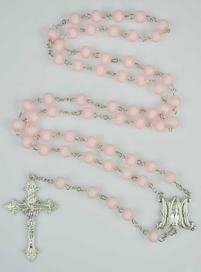 Chapelet en Perles Roses & Médaille Miraculeuse (pic 2)