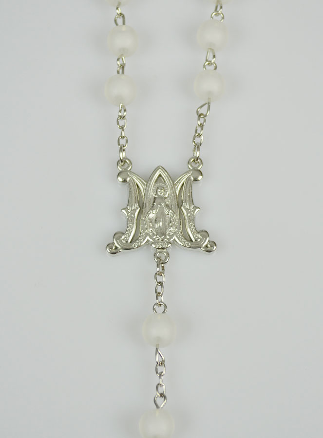 Chapelet en Perles & Médaille Miraculeuse - Blanc (pic 4)