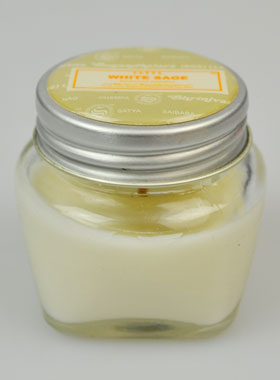 Bougie Parfumée en Verre - Senteur Sauge Blanche (pic 1)