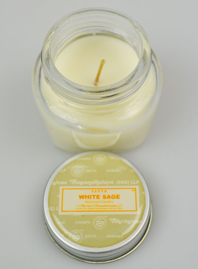 Bougie Parfumée en Verre - Senteur Sauge Blanche (pic 4)