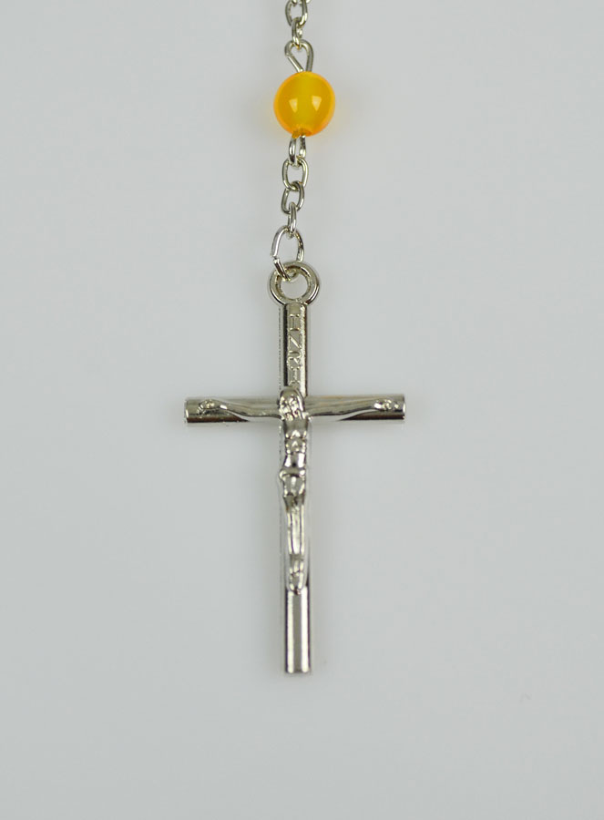 Chapelet en Perles & Médaille Miraculeuse - Ambre (pic 3)