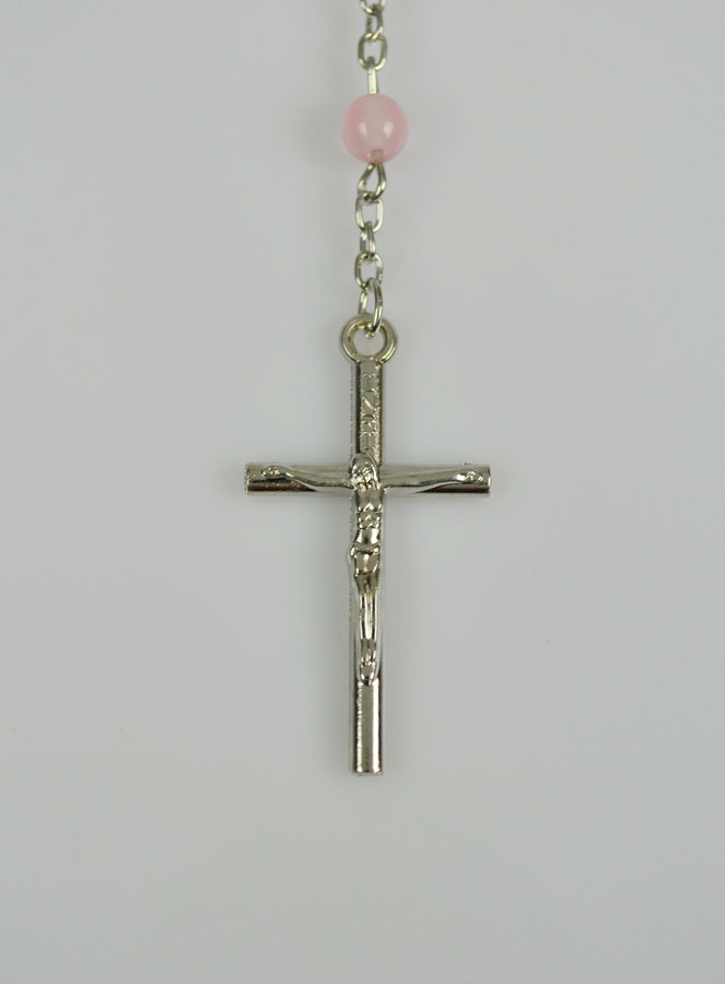 Chapelet en Perles & Médaille Miraculeuse - Rose (pic 3)