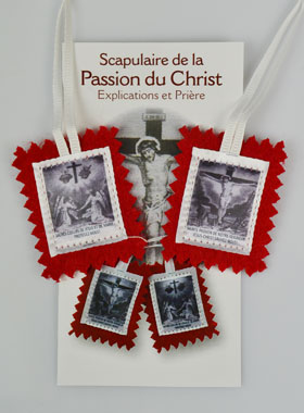 Scapulaire de la Passion du Christ en Tissu - 5 cm (pic 1)