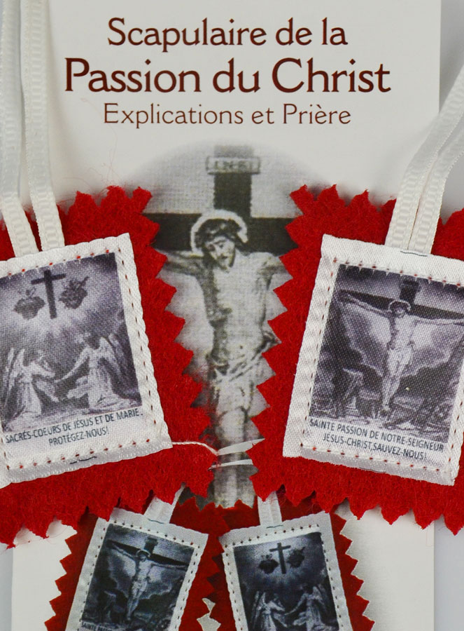 Scapulaire de la Passion du Christ en Tissu - 5 cm (pic 3)