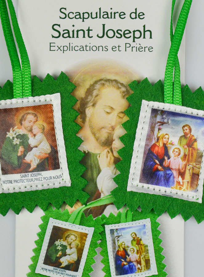 Scapulaire Saint Joseph en Tissu - 5 cm (pic 3)