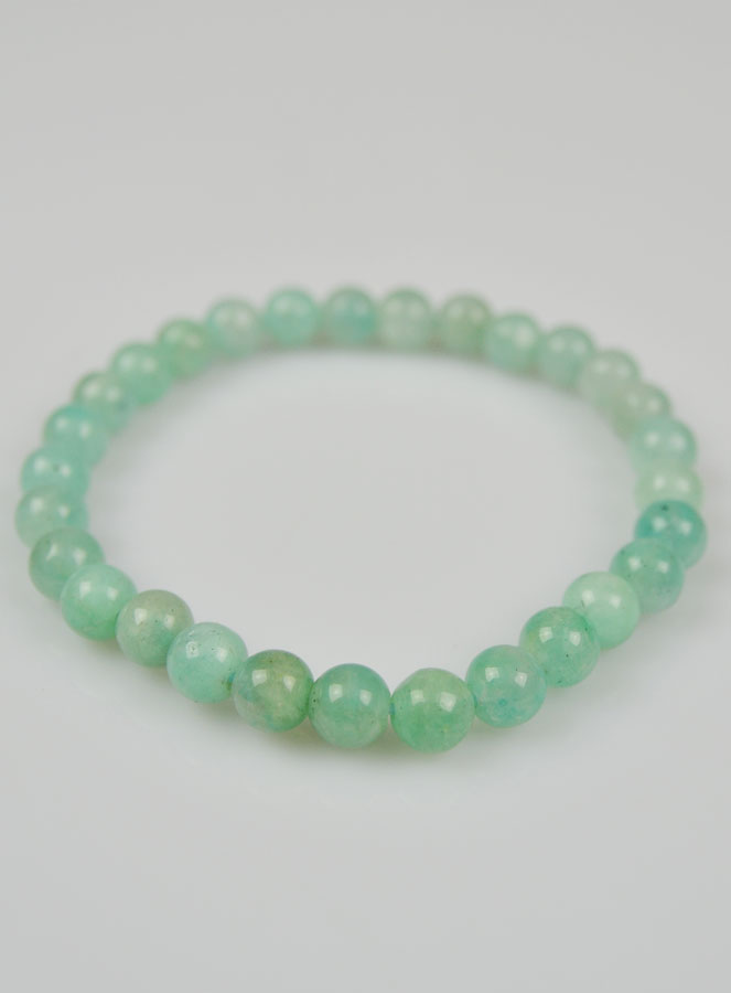 Bracelet en Pierre Naturelle D'amazonite du Pérou - 6mm (pic 3)