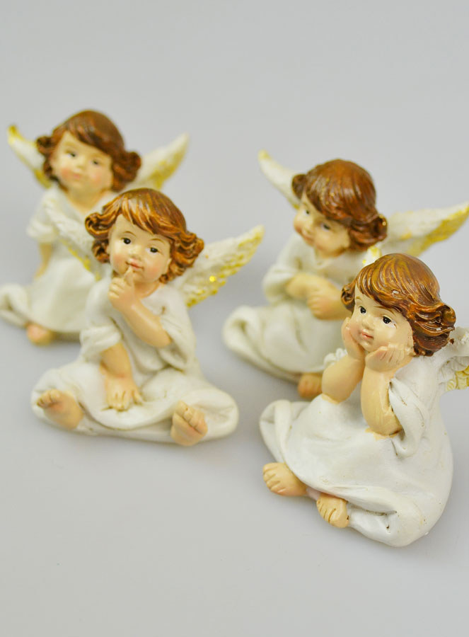 Lot de 4 Anges Assis (pic 3)