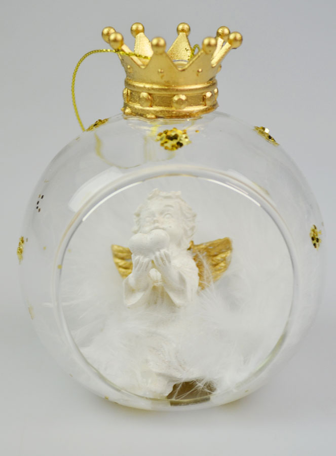 Lot de 2 Boules de Noël en Verre - Anges (pic 3)
