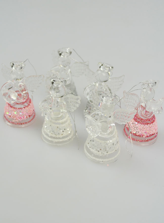 6 Anges de Noël en Verre - Sapin de Noël (pic 3)