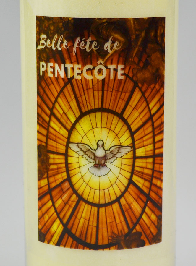 Bougie de Neuvaine Belle Fête de Pentecôte - 17.5cm (pic 3)