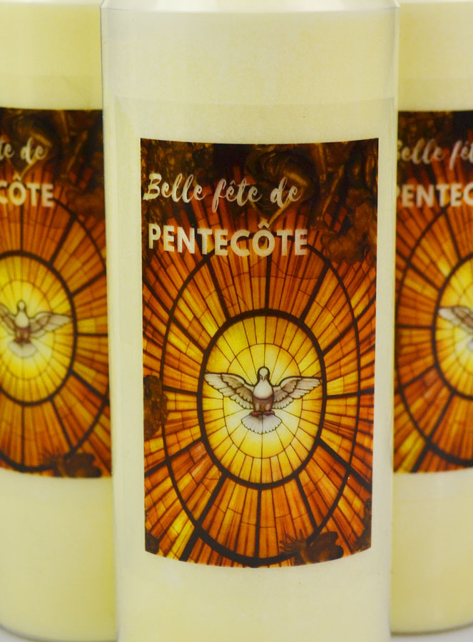 Lot de 3 Bougies de Neuvaine Belle Fête de Pentecôte (pic 3)