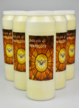 Lot de 6 Bougies de Neuvaine Belle Fête de Pentecôte (pic 1)