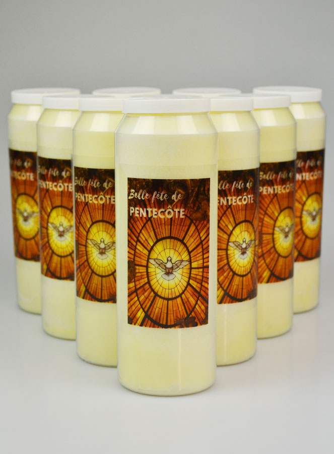 Lot de 10 Bougies de Neuvaine Belle Fête de Pentecôte (pic 2)