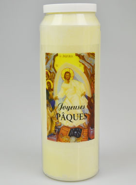 Bougie de Neuvaine Joyeuses Pâques - 17.5cm (pic 1)