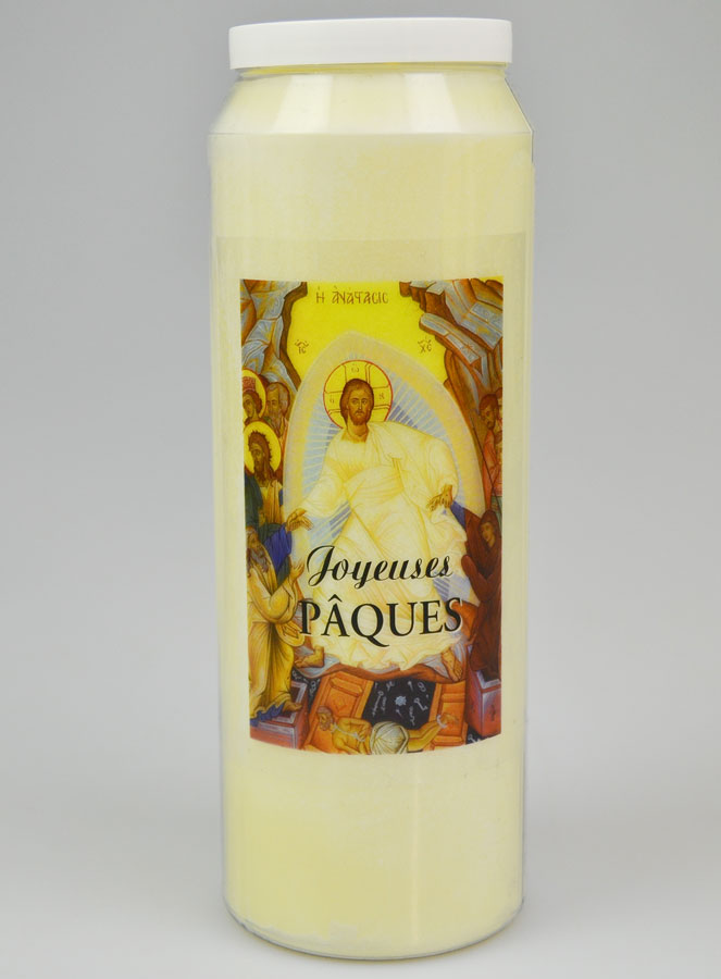 Bougie de Neuvaine Joyeuses Pâques - 17.5cm (pic 2)