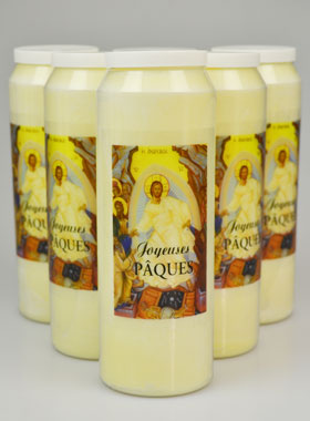Lot de 6 Bougies de Neuvaine Joyeuses Pâques (pic 1)