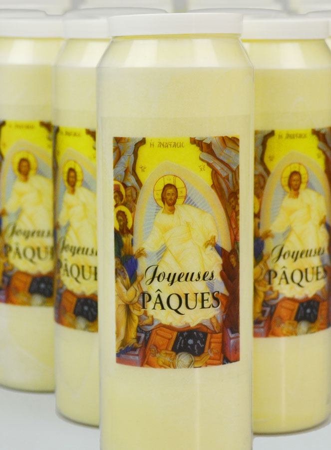 Carton de 20 Bougies de Neuvaine Joyeuses Pâques (pic 3)